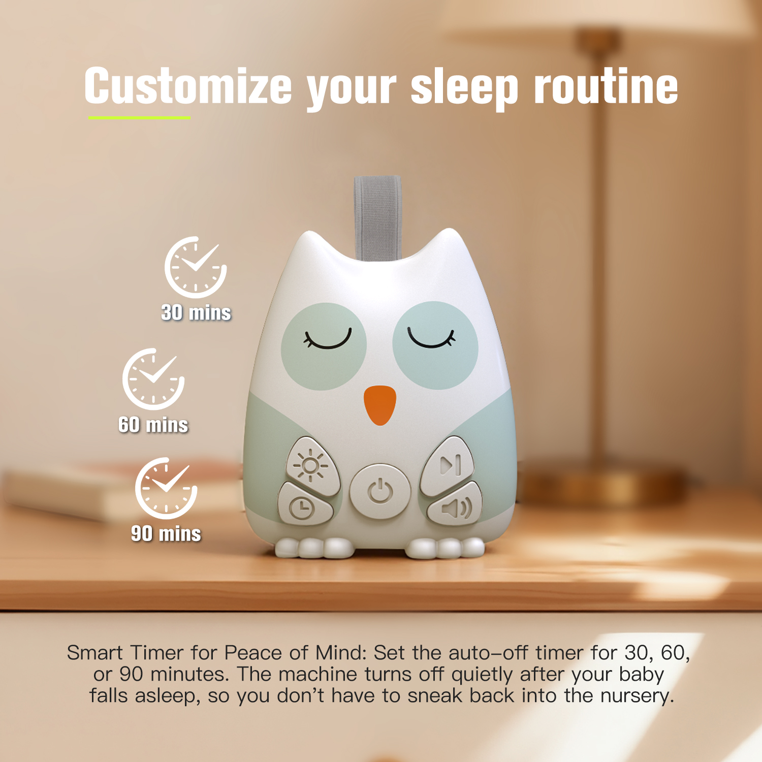 White Noise Machine Baby - Portable White Noise Sound Machine for