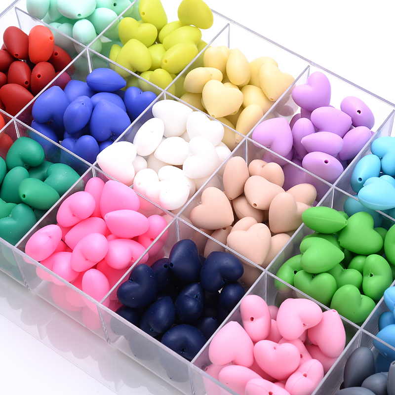 10Pcs Peach Heart Silicone Bea - Baby Products Eco Friendly บทวิจารณ์และราคา