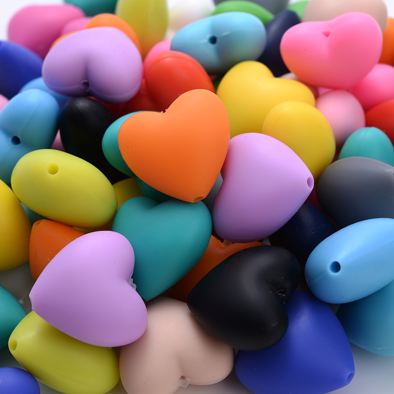 10Pcs Peach Heart Silicone Bea - Baby Products Eco Friendly บทวิจารณ์และราคา