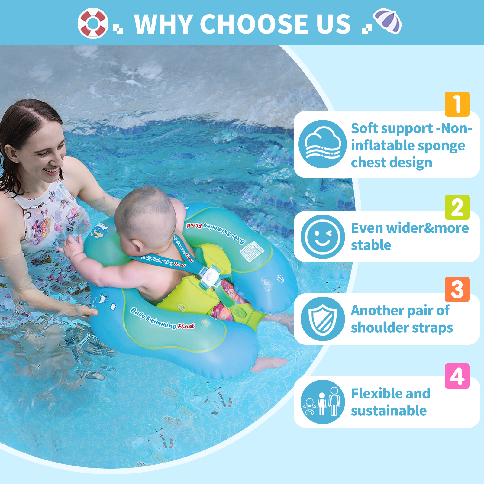 Swimbobo Baby Float Upgrades w - Baby Swimming Floater บทวิจารณ์และราคา