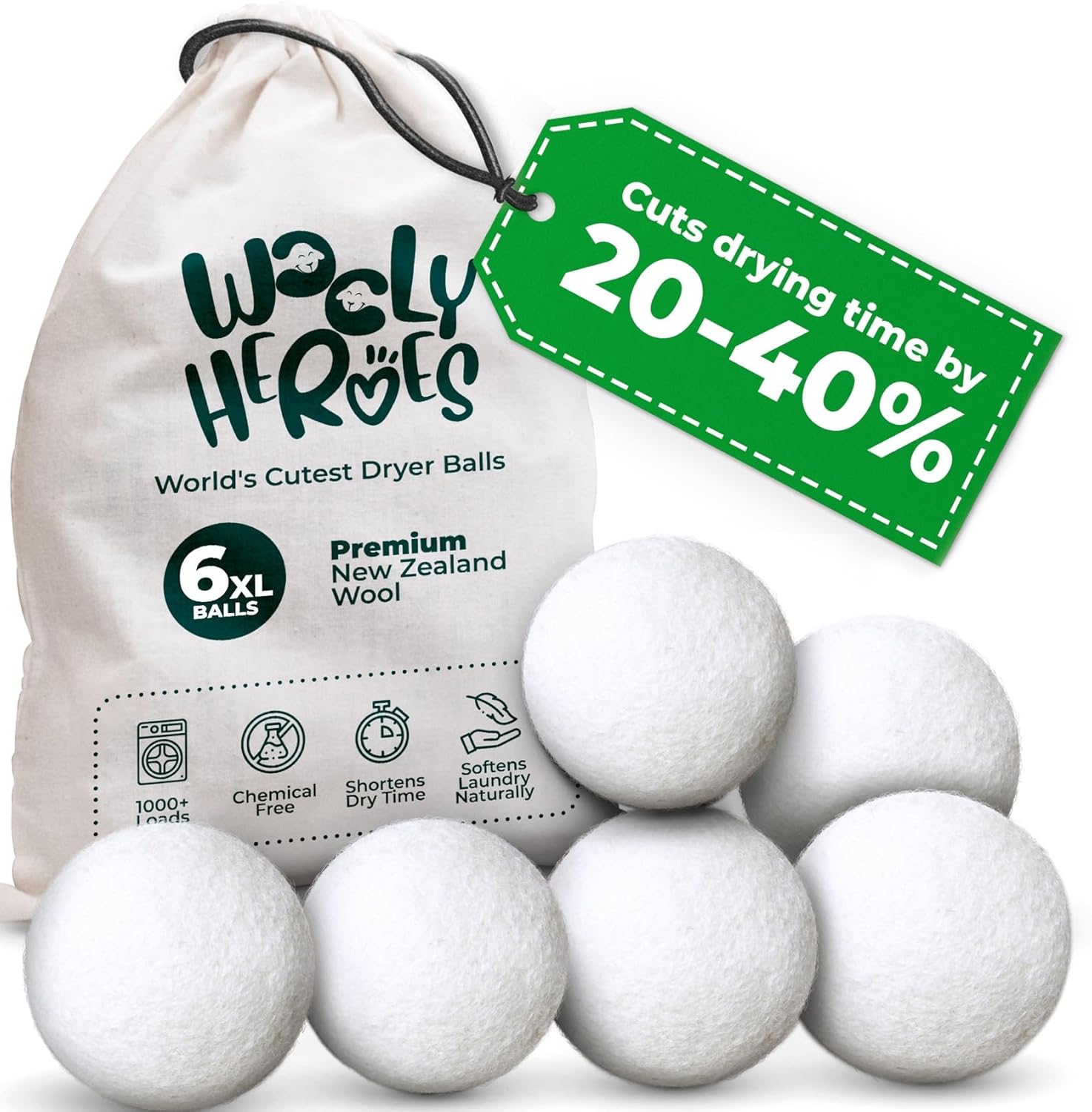 6-Pack Reusable Wool Dryer Bal - Baby Products Eco Friendly บทวิจารณ์และราคา