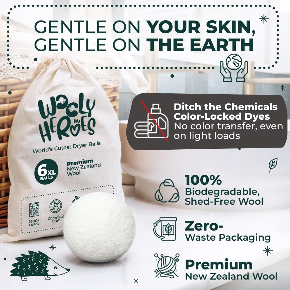 6-Pack Reusable Wool Dryer Bal - Baby Products Eco Friendly บทวิจารณ์และราคา