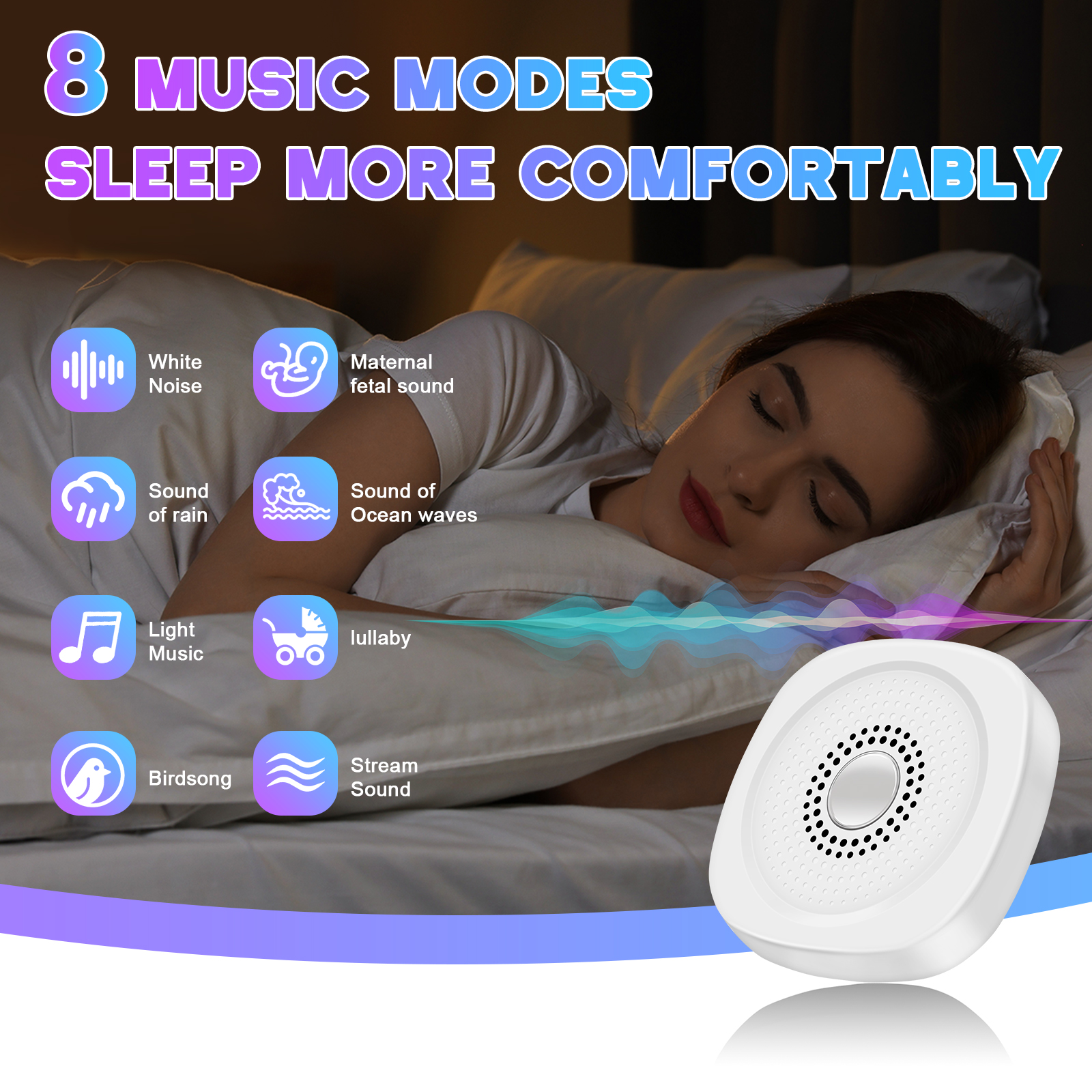 White Noise Sound Machine with - White Noise Machine Baby บทวิจารณ์และราคา