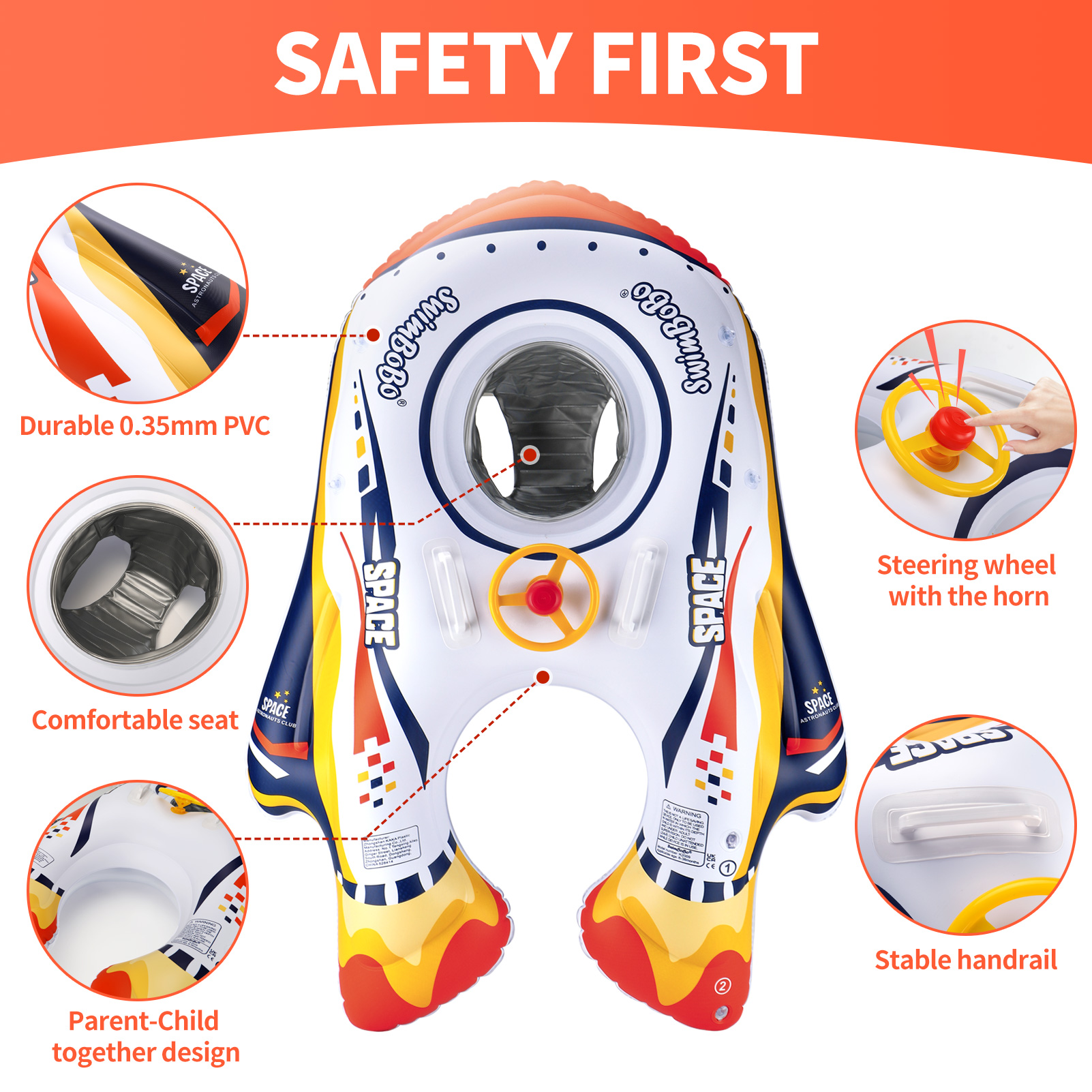 Swimbobo Kids Inflatable Baby  - Baby Swimming Floater บทวิจารณ์และราคา