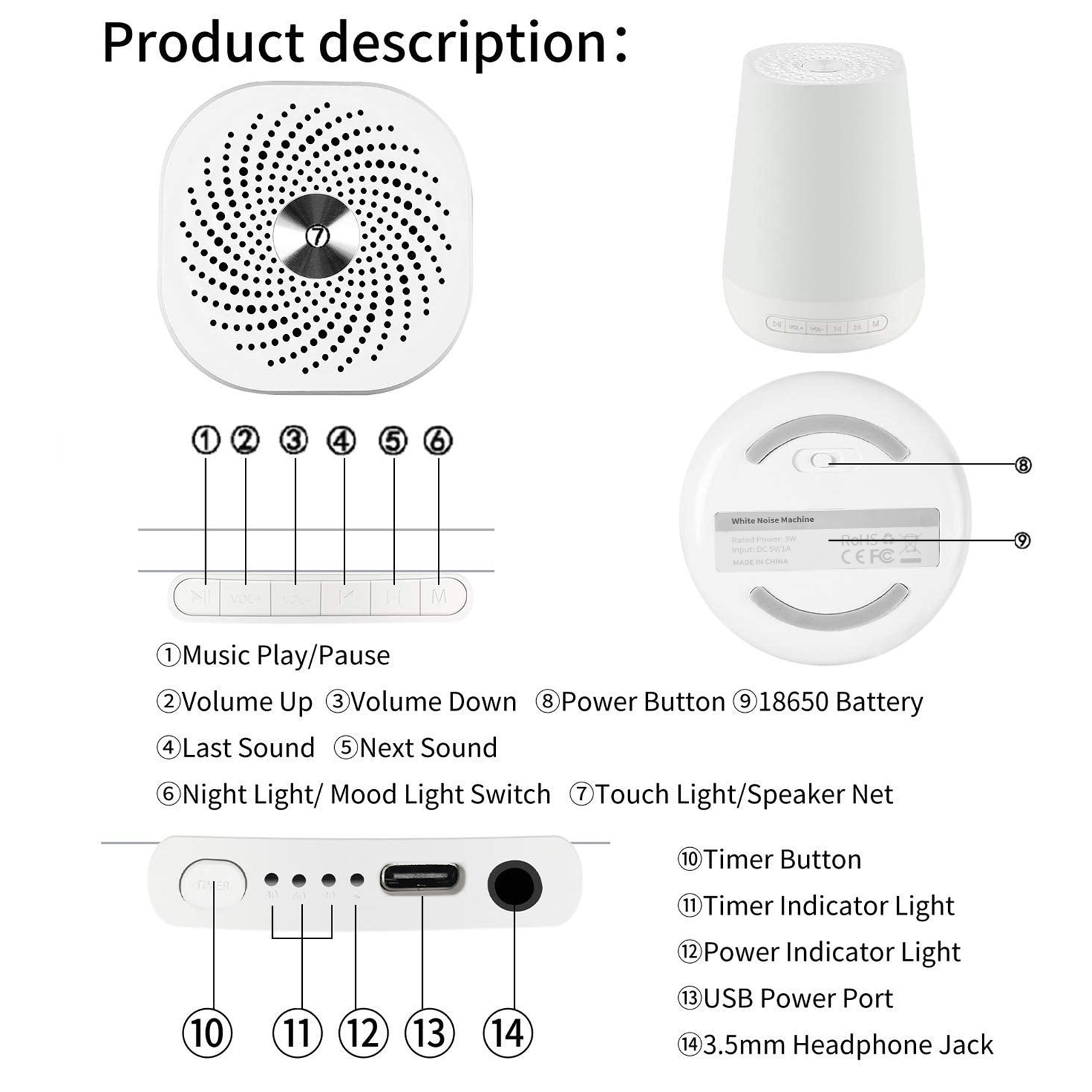 White Noise Sound Machine Baby - White Noise Machine Baby บทวิจารณ์และราคา