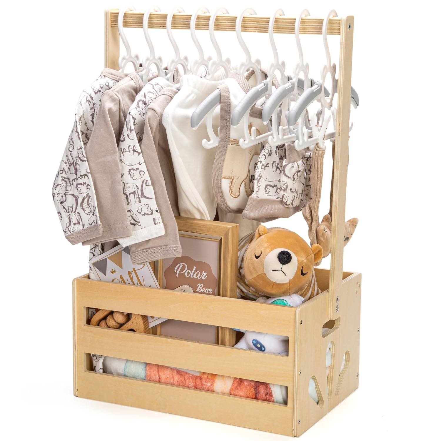 Wooden Baby Shower Crate Baske - Baby Products Hamper บทวิจารณ์และราคา