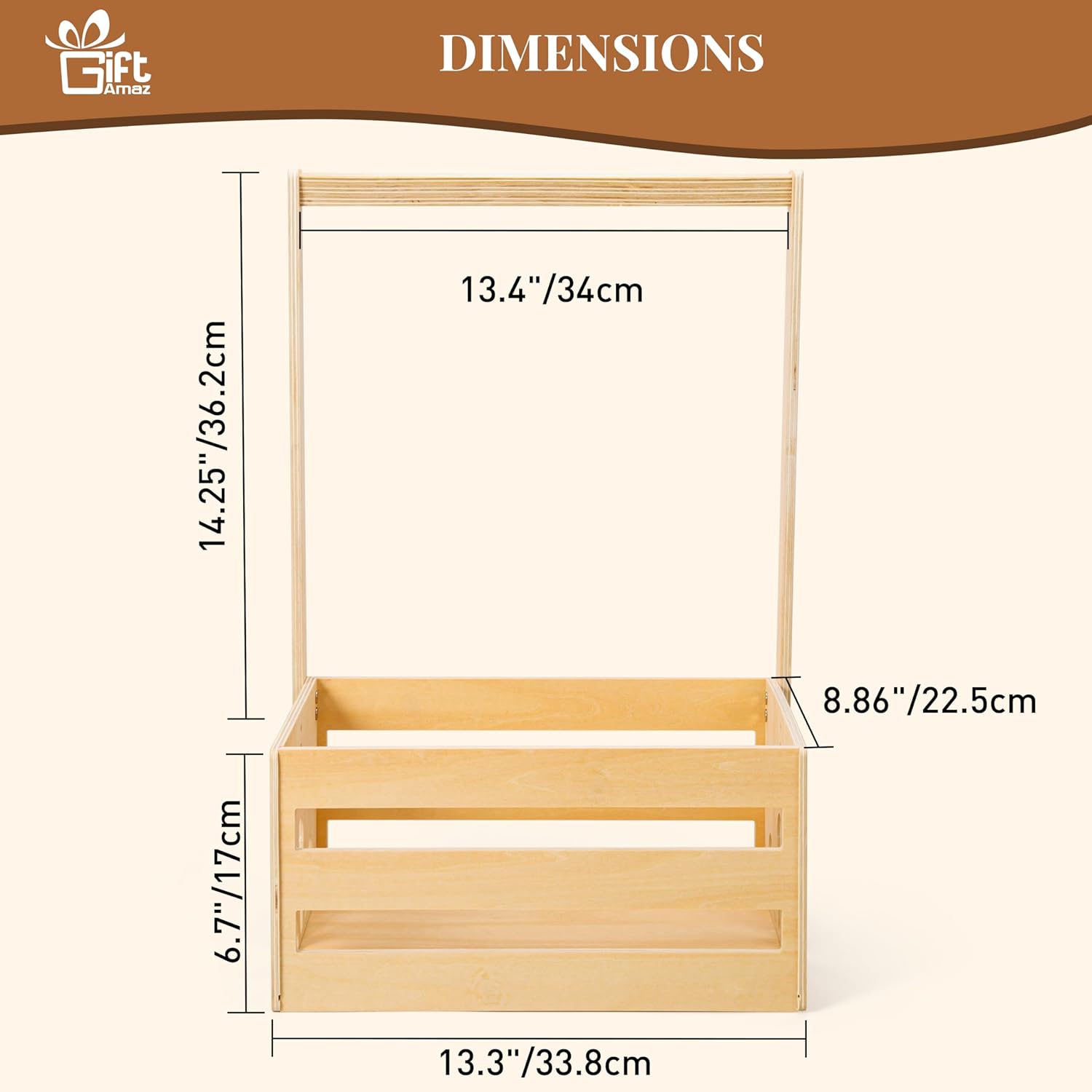 Wooden Baby Shower Crate Baske - Baby Products Hamper บทวิจารณ์และราคา