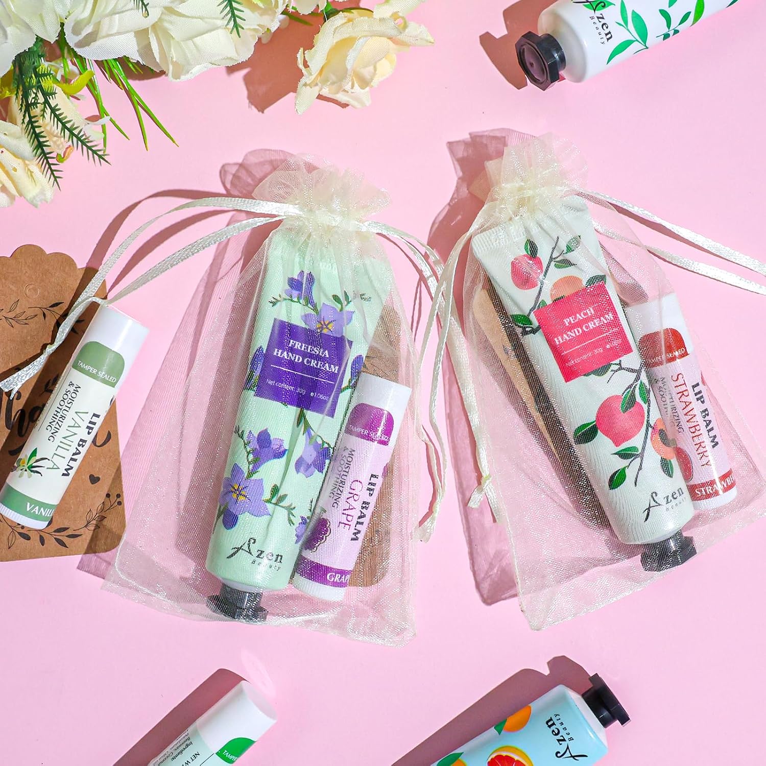 8 Sets Hand Cream and Lip Balm - Baby Products Gift Card บทวิจารณ์และราคา