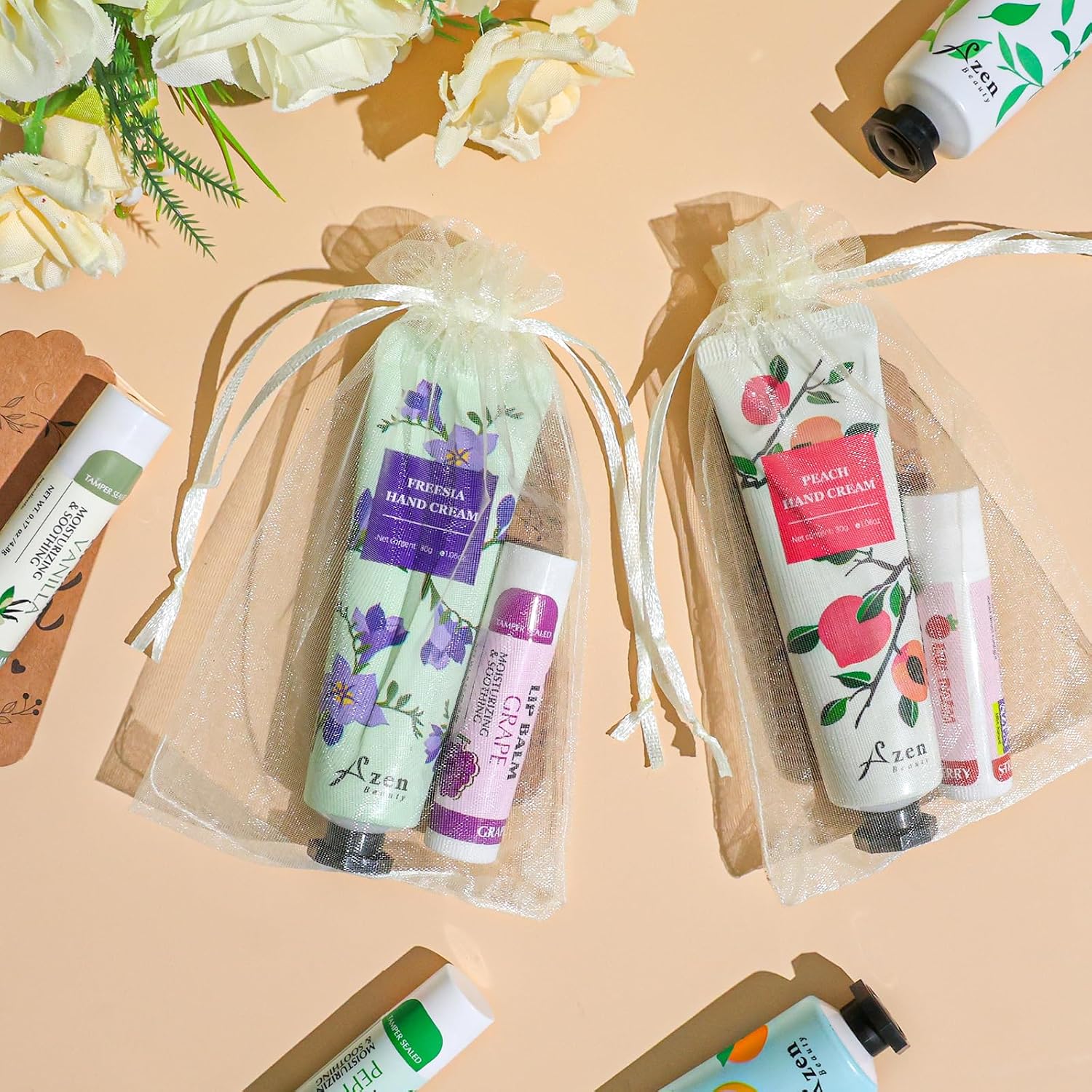 8 Sets Hand Cream and Lip Balm - Baby Products Gift Card บทวิจารณ์และราคา